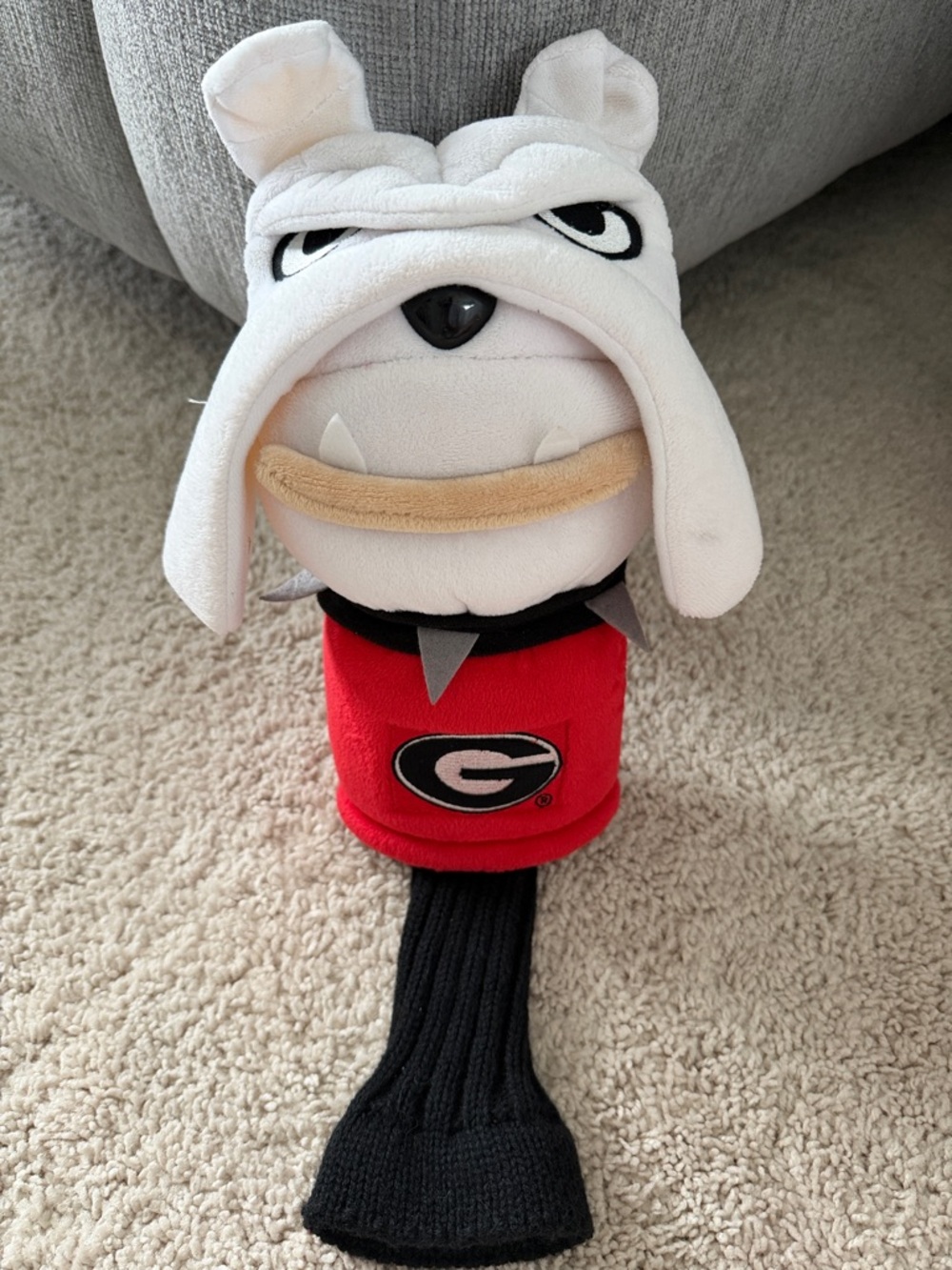 Georgia Bulldogs Red & White Bulldog Head Golf Club Headcover